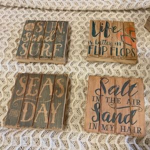 Highland Wood Crafters Beachy Coasters Made in USA